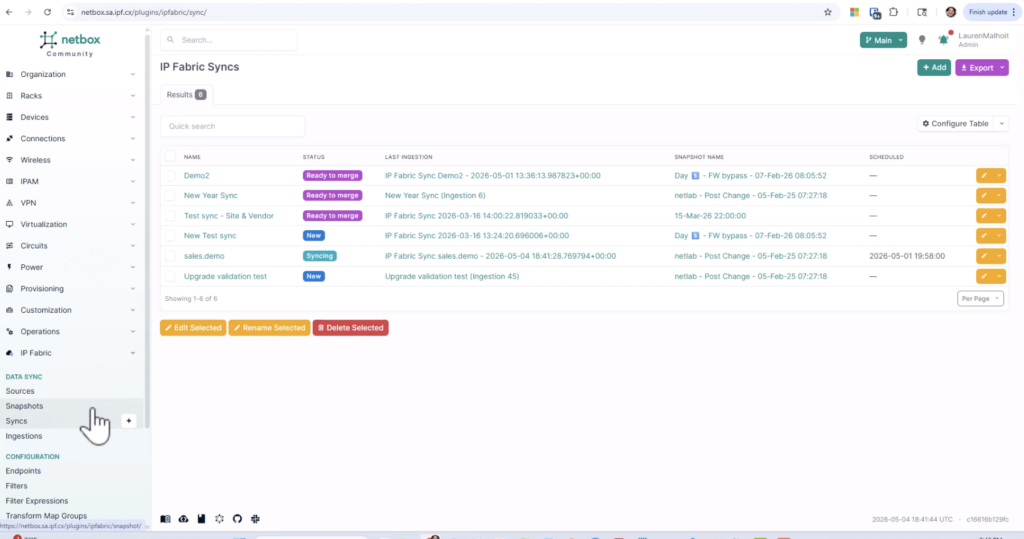 IP Fabric syncs in NetBox plugin; the second step for NetBox automation